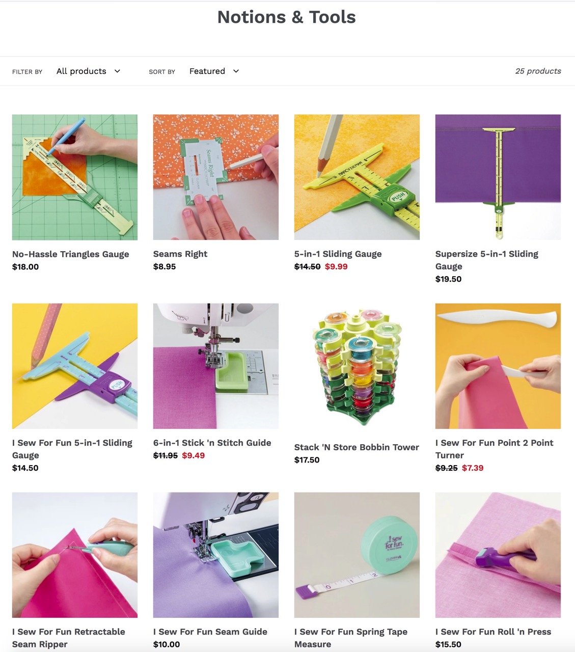 Shop Clover Notions and Shop Clover Sewing Tools available at ShopNZP