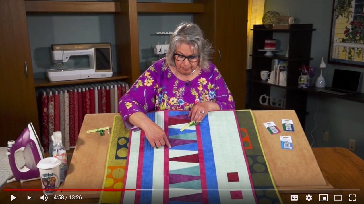 Straight Line Machine Quilting with the Ultimate Quilt 'n Stitch Presser Foot as seen on Stitch it! Sisters Program 116 at the Nancy Zieman Blog