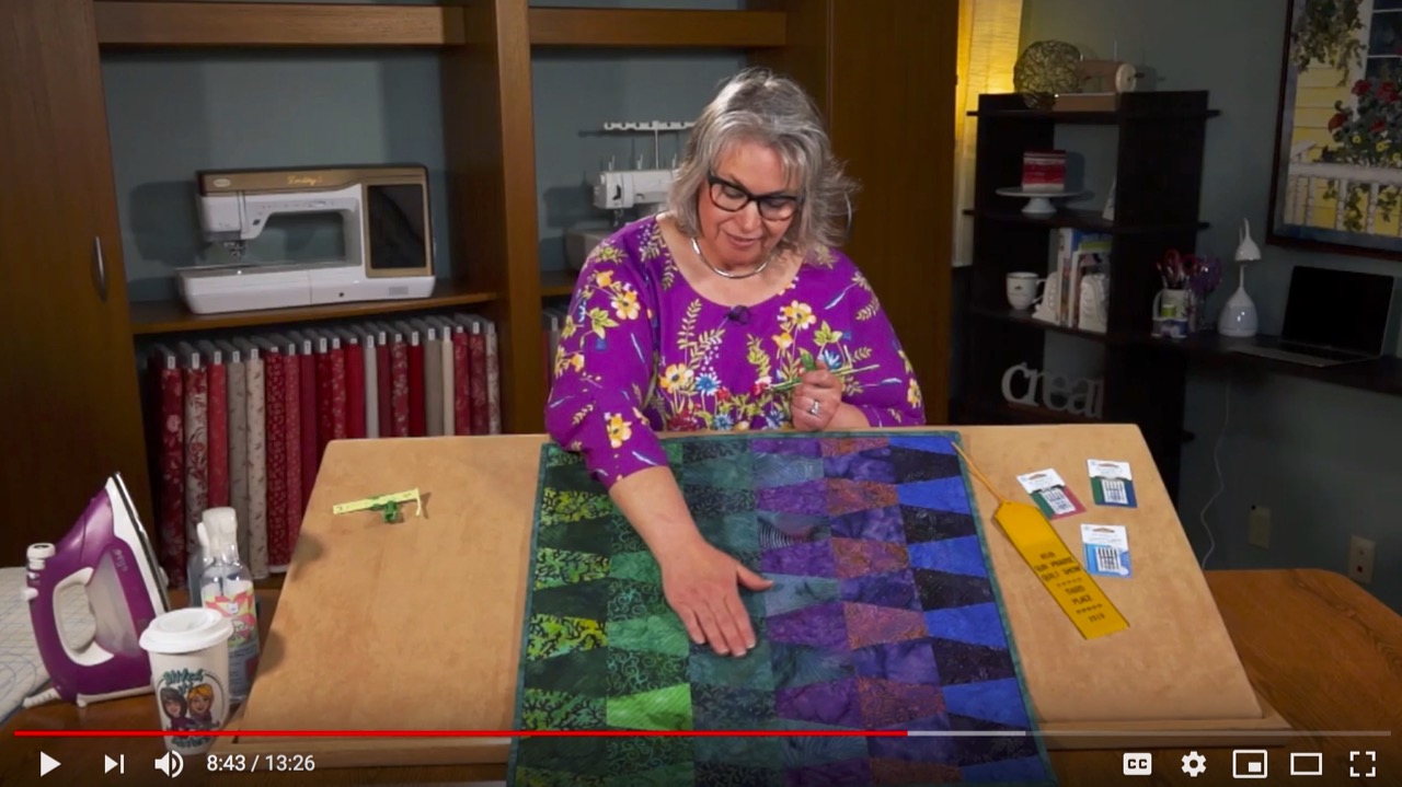 Straight Line Machine Quilting with the Ultimate Quilt 'n Stitch Presser Foot as seen on Stitch it! Sisters Program 116 at the Nancy Zieman Blog