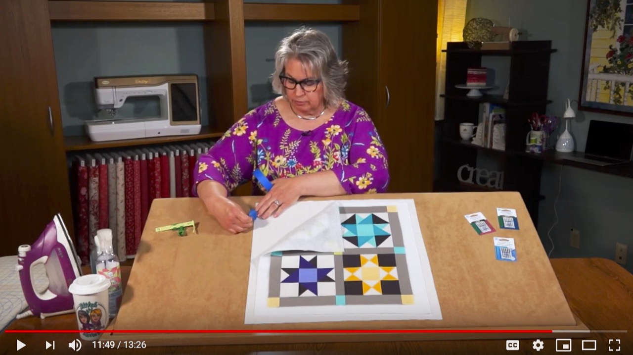 Straight Line Machine Quilting with The Ultimate Quit 'n Stitch Presser Foot as seen on Stitch it! Sisters Program 116 at the Nancy Zieman Productions Blog